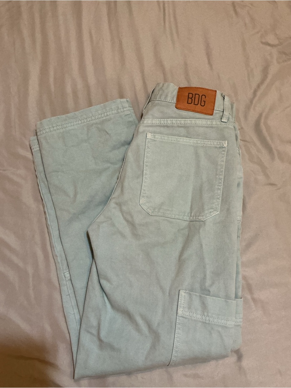BDG Urban Outfitters Light Blue High Rise Baggy Cargo Jean